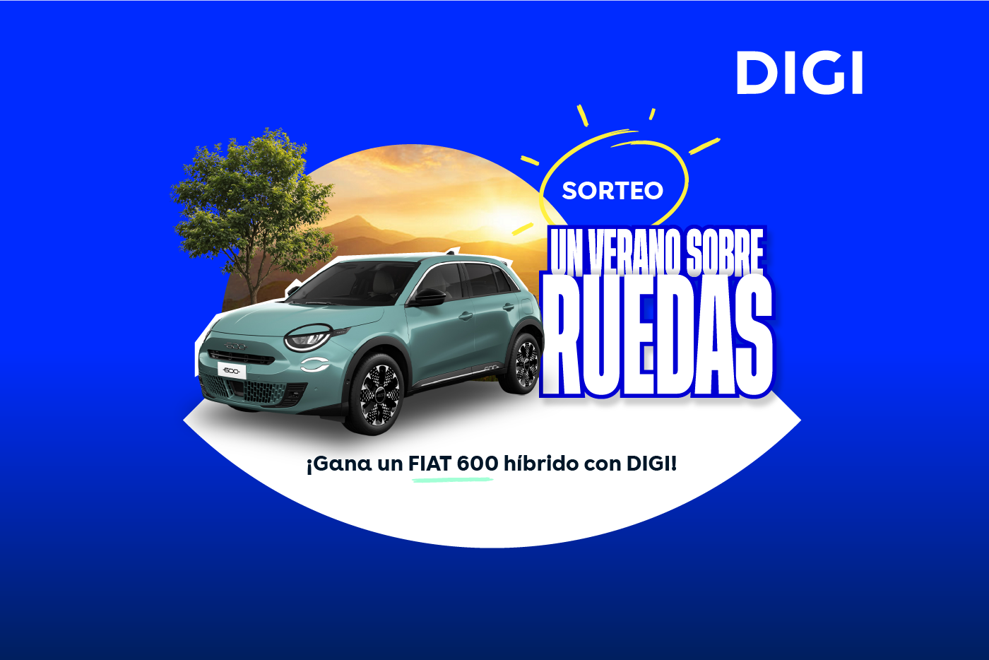 DIGI sortea un Fiat 600 híbrido entre todos sus clientes este verano