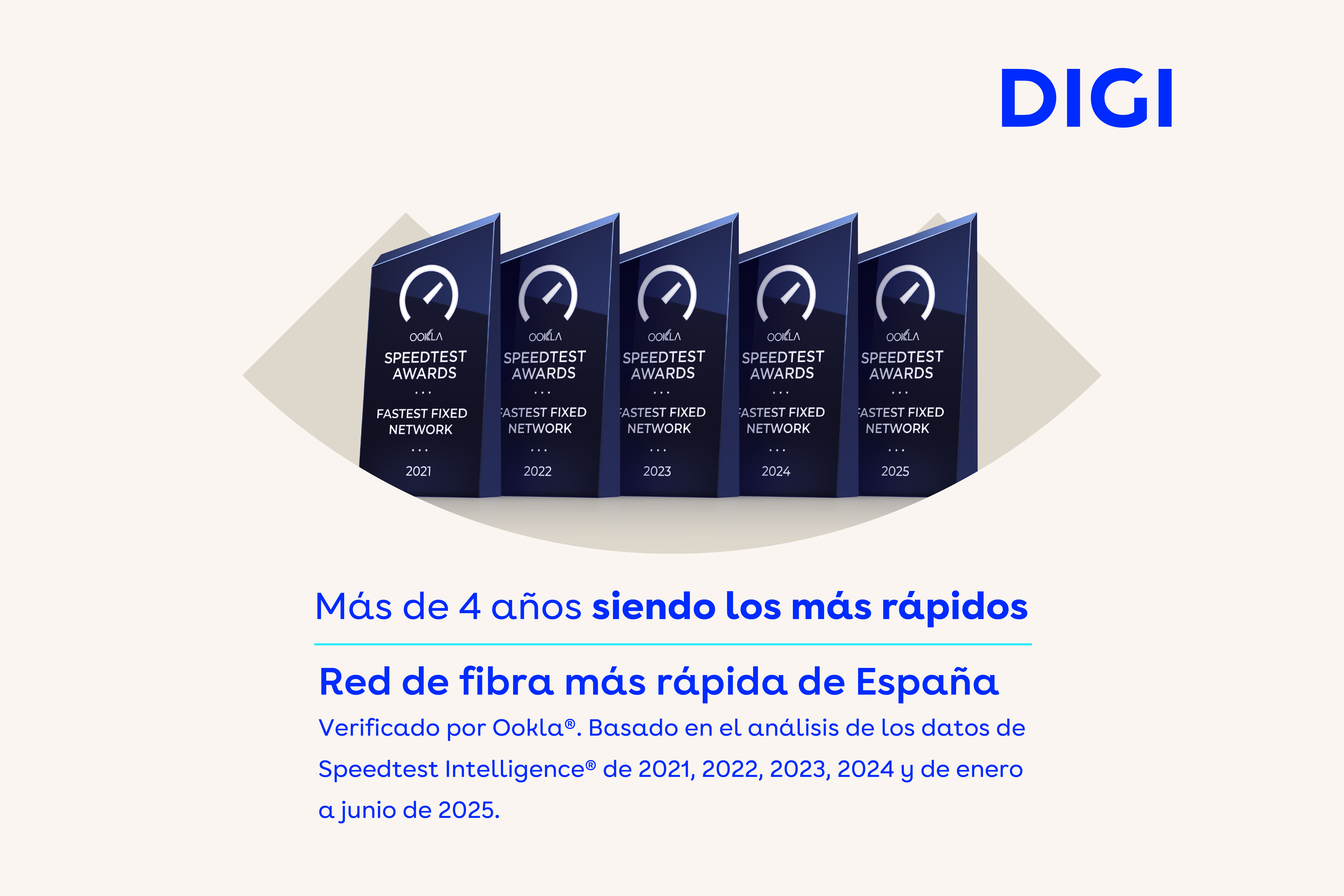 DIGI registra la latencia más baja a nivel nacional y vuelve a ser el operador con “La red de fibra más rápida de España”