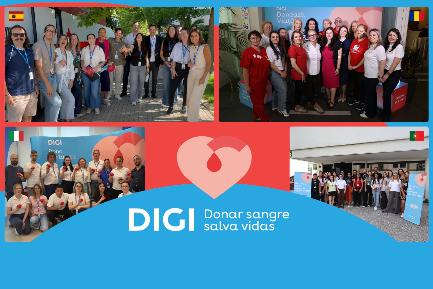 DIGI participa en la primera campaña conjunta de donación de sangre del Grupo DIGI a la que se unen más de 600 donantes